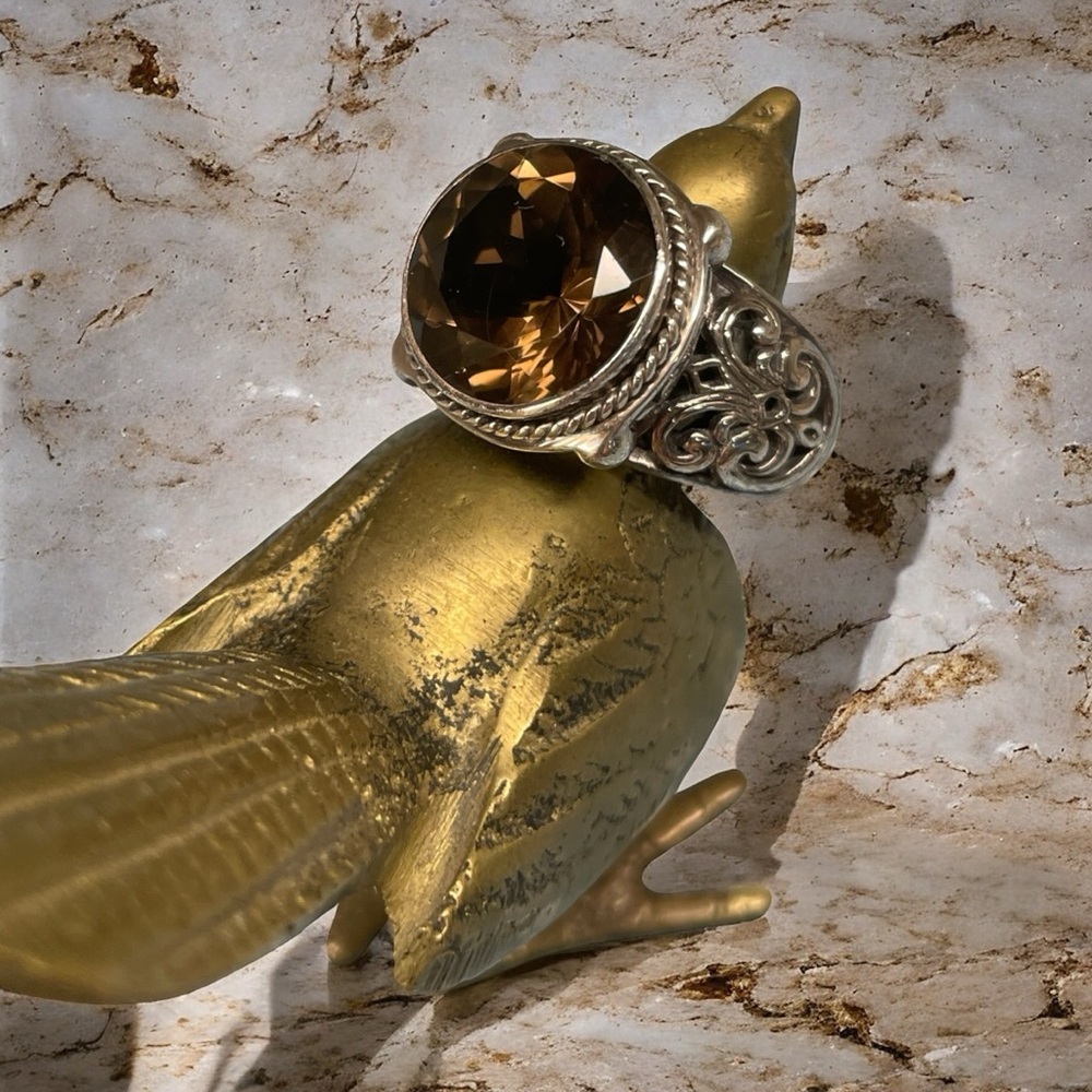 Samuel L. Benham Balinaise Sterling & Smoky Quartz Gemstone Ring size 5 NWT - Picture 10 of 14